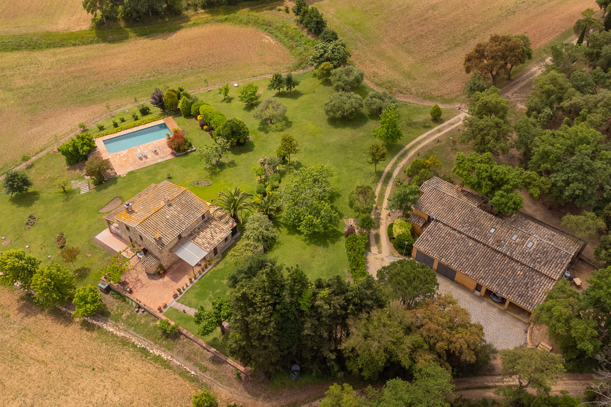 Vista aérea de la finca